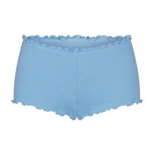 NEW Skims Logo Pointelle Mini Short in Iris Blue (M)